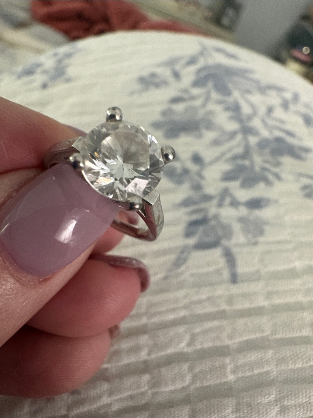 UTC Jewelry Company Sterling Silver-Solitaire Ring with CZ Clear Stone sz 5 - Picture 4 of 4